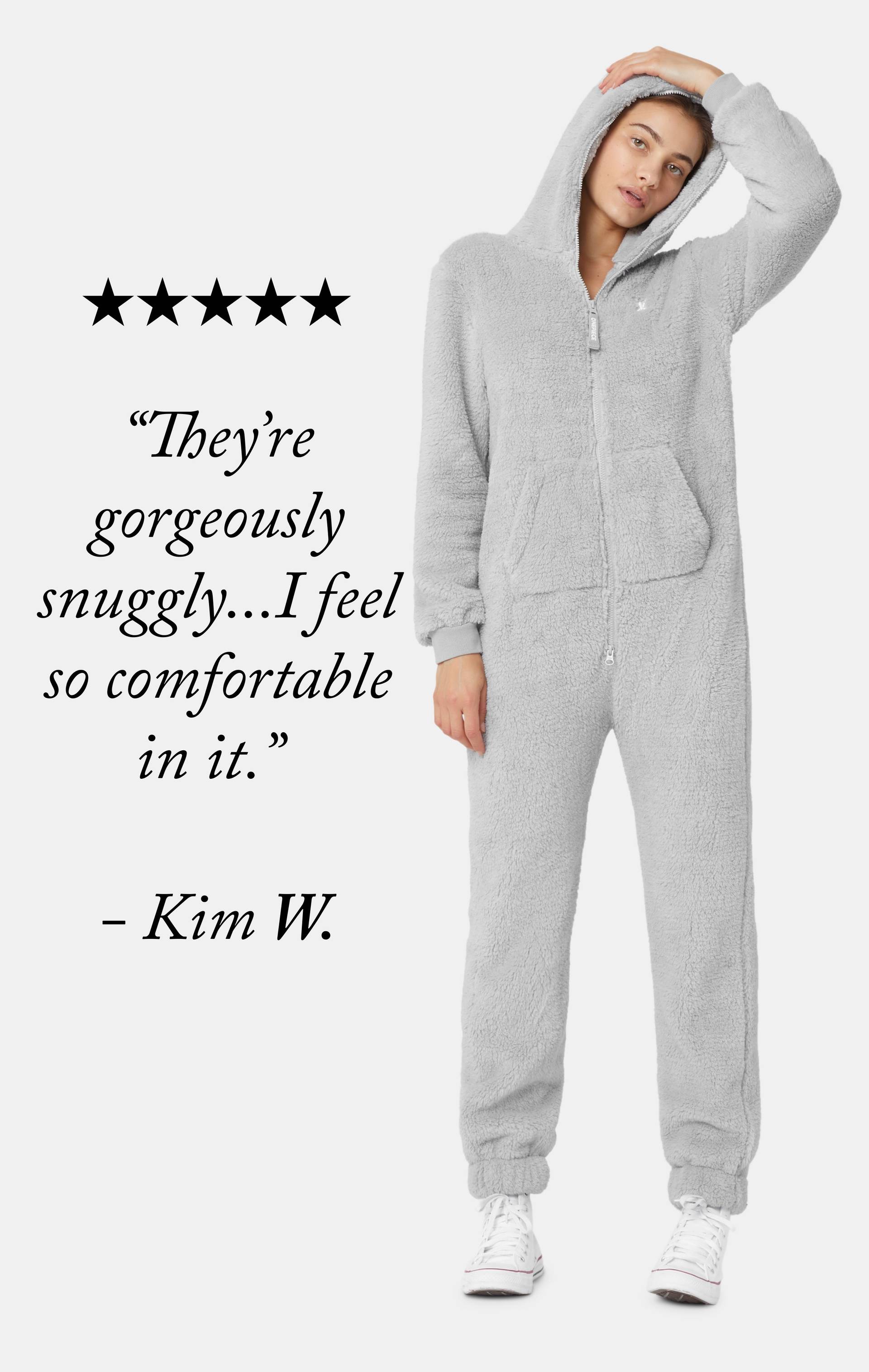 Onepiece The Puppy Jumpsuit Light Grey - 12