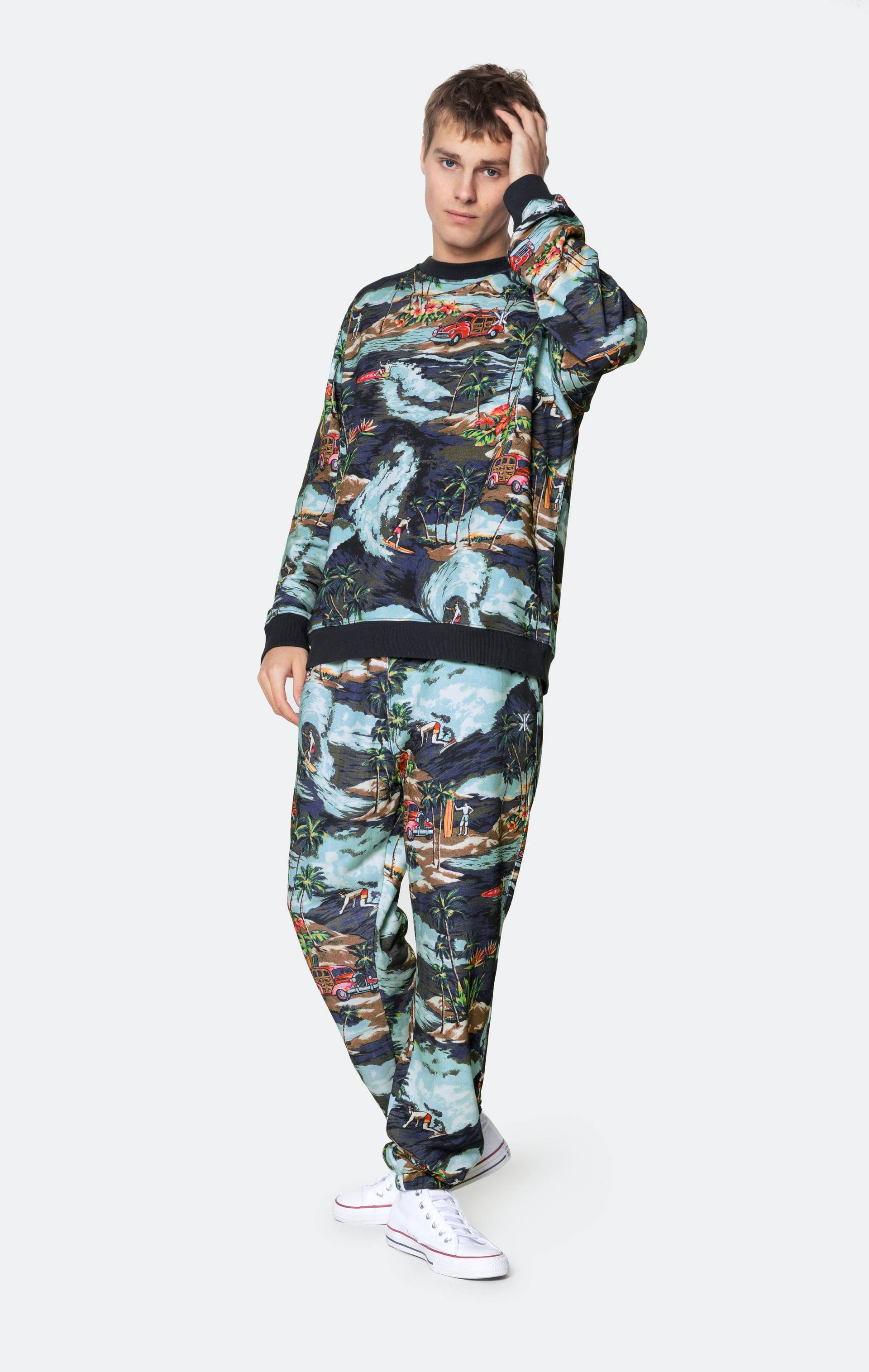 Onepiece The Vintage Hawaii Crewneck Blue Mix - 5