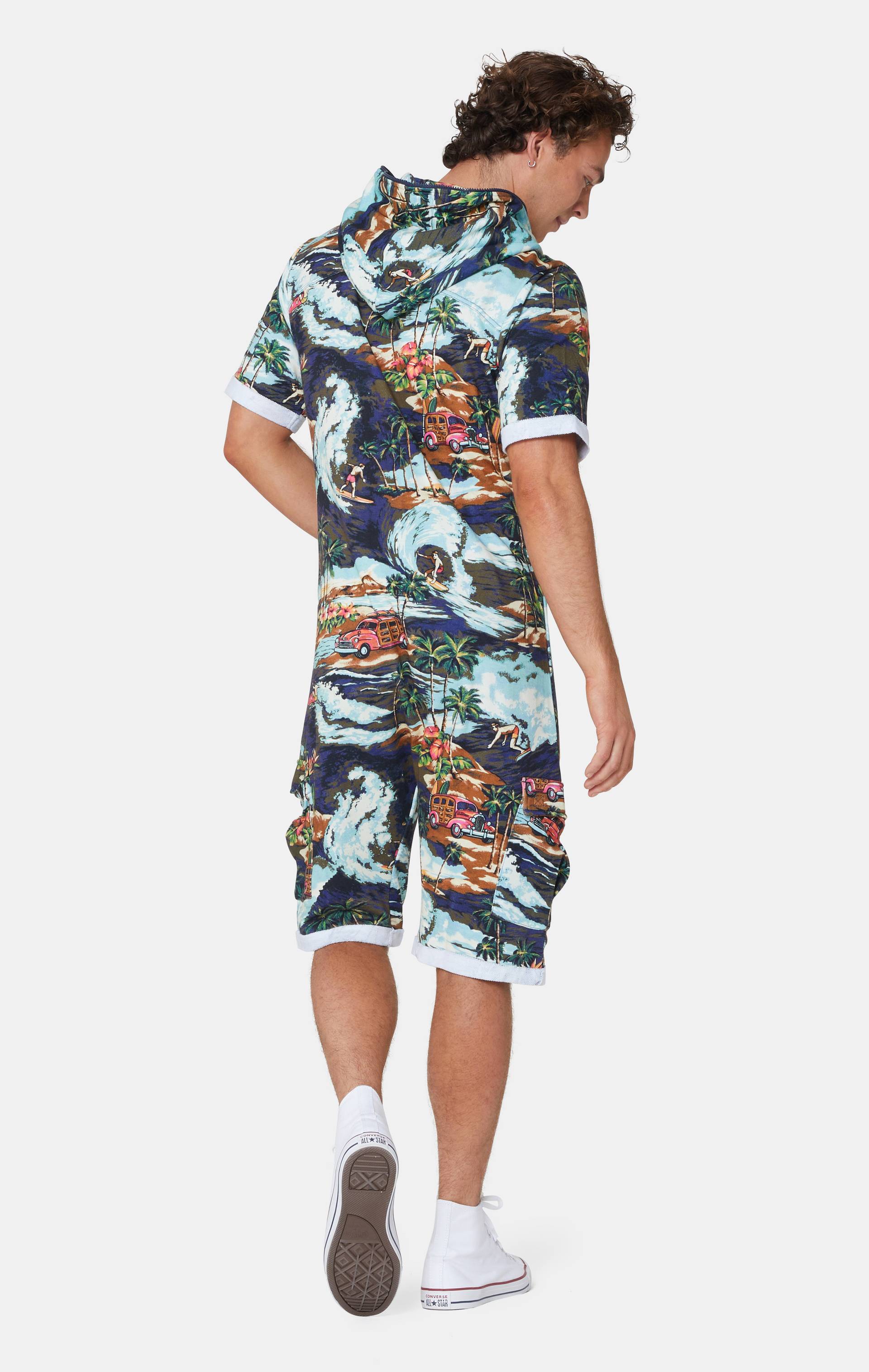 Onepiece The Vintage Hawaii Short Jumpsuit Blue Mix - 3
