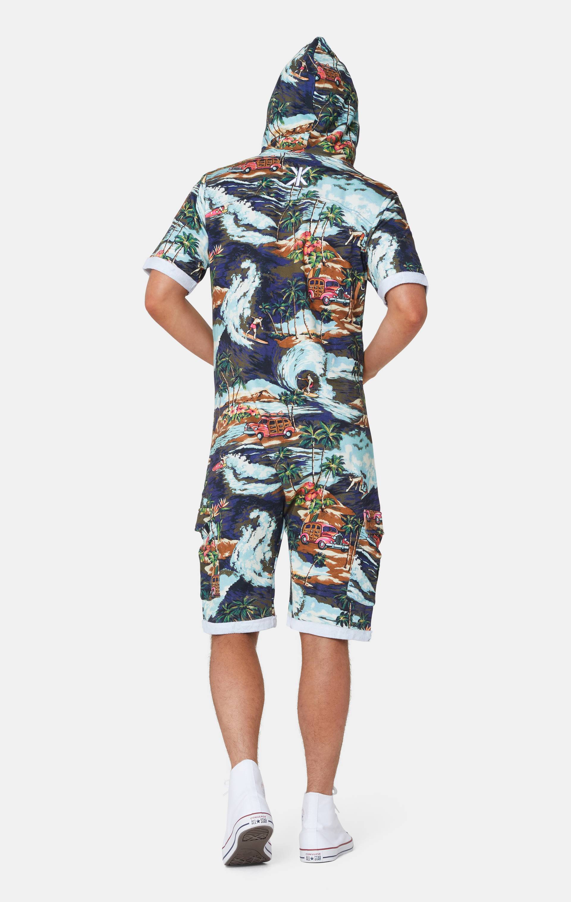 Onepiece The Vintage Hawaii Short Jumpsuit Blue Mix - 5
