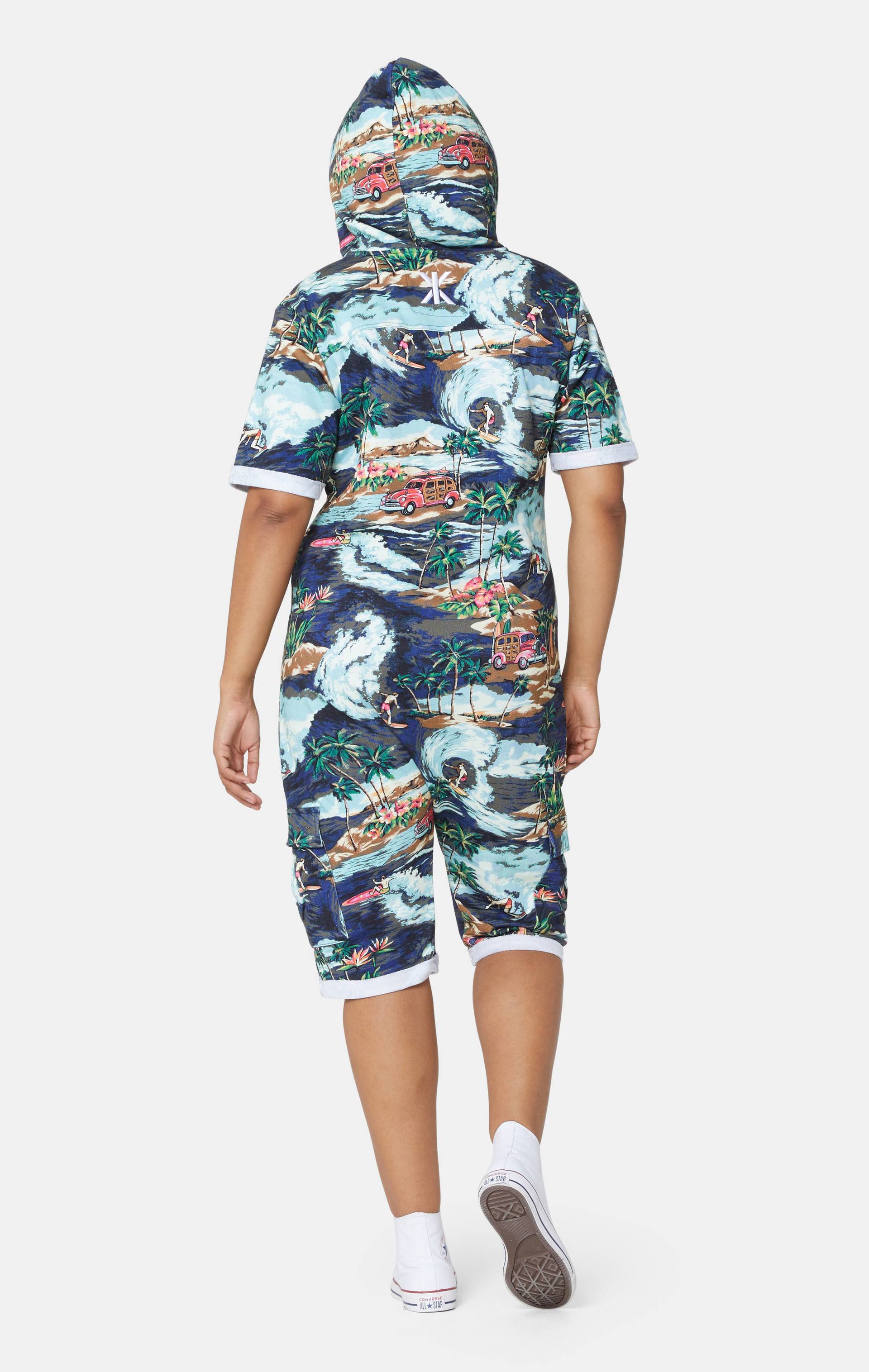Onepiece The Vintage Hawaii Short Jumpsuit Blue Mix - 13