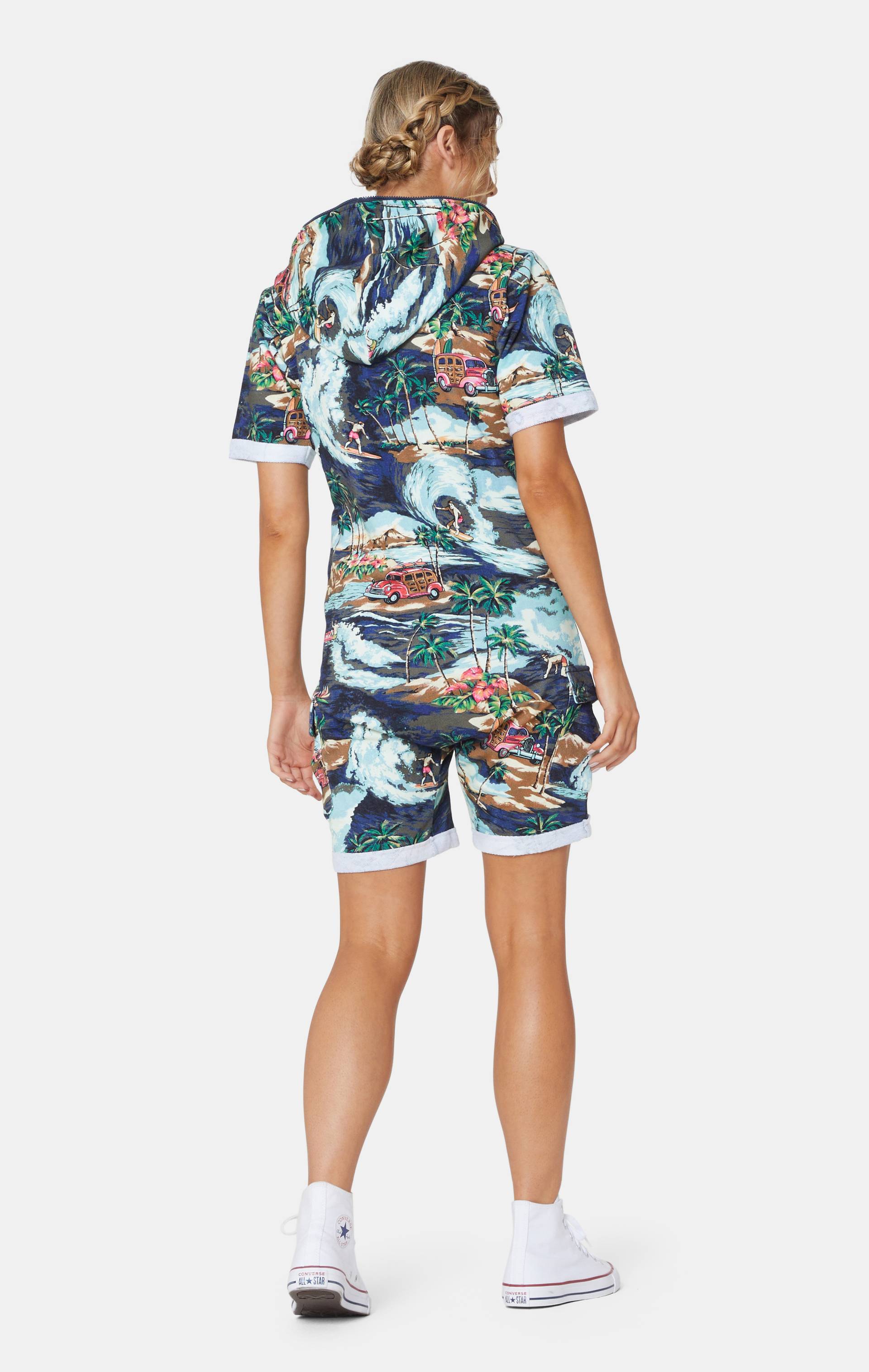 Onepiece The Vintage Hawaii Short Jumpsuit Blue Mix - 7