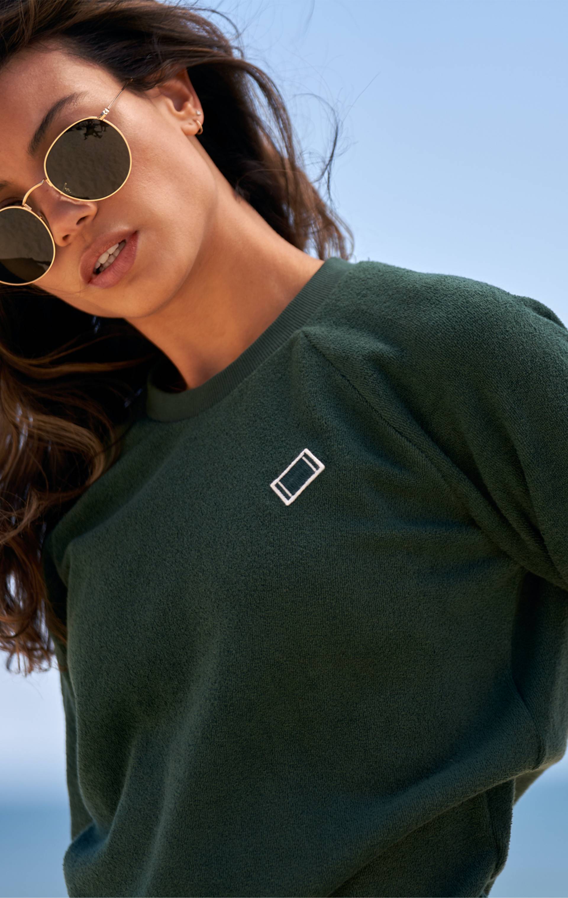 Onepiece Towel Club Crewneck Green - 4