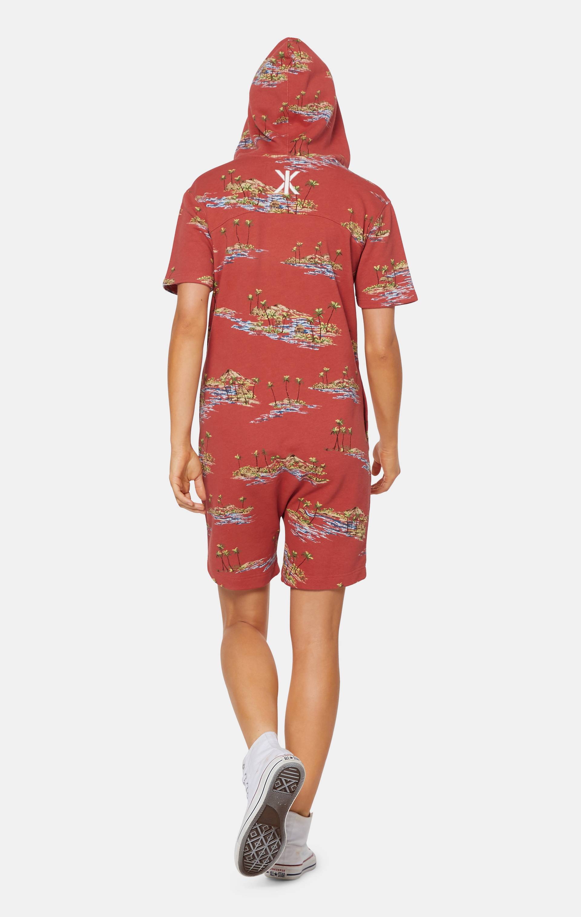 Onepiece Vintage Honolulu Short Jumpsuit Red - 13
