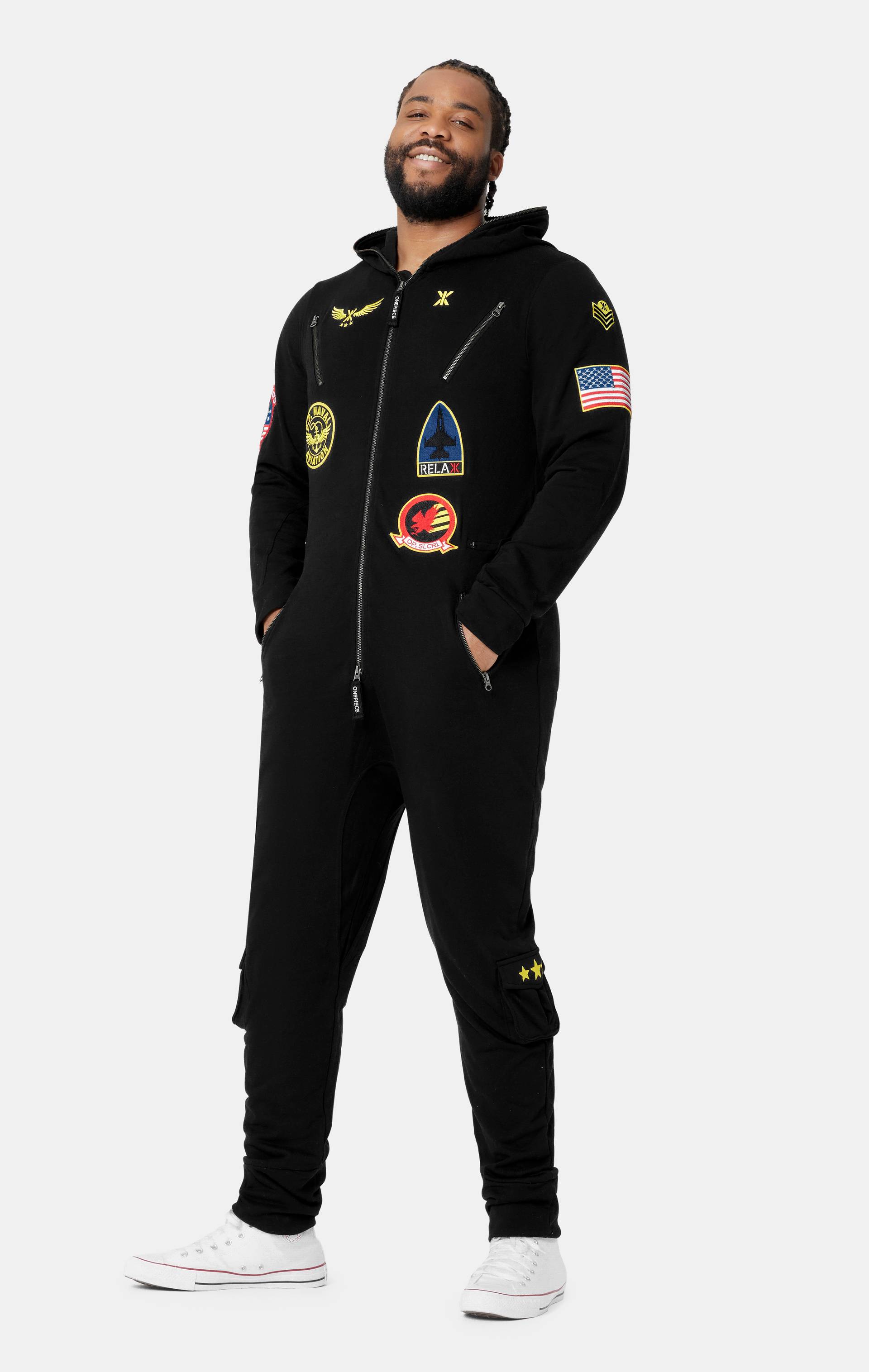 Onepiece Aviator Onesie Black - 7