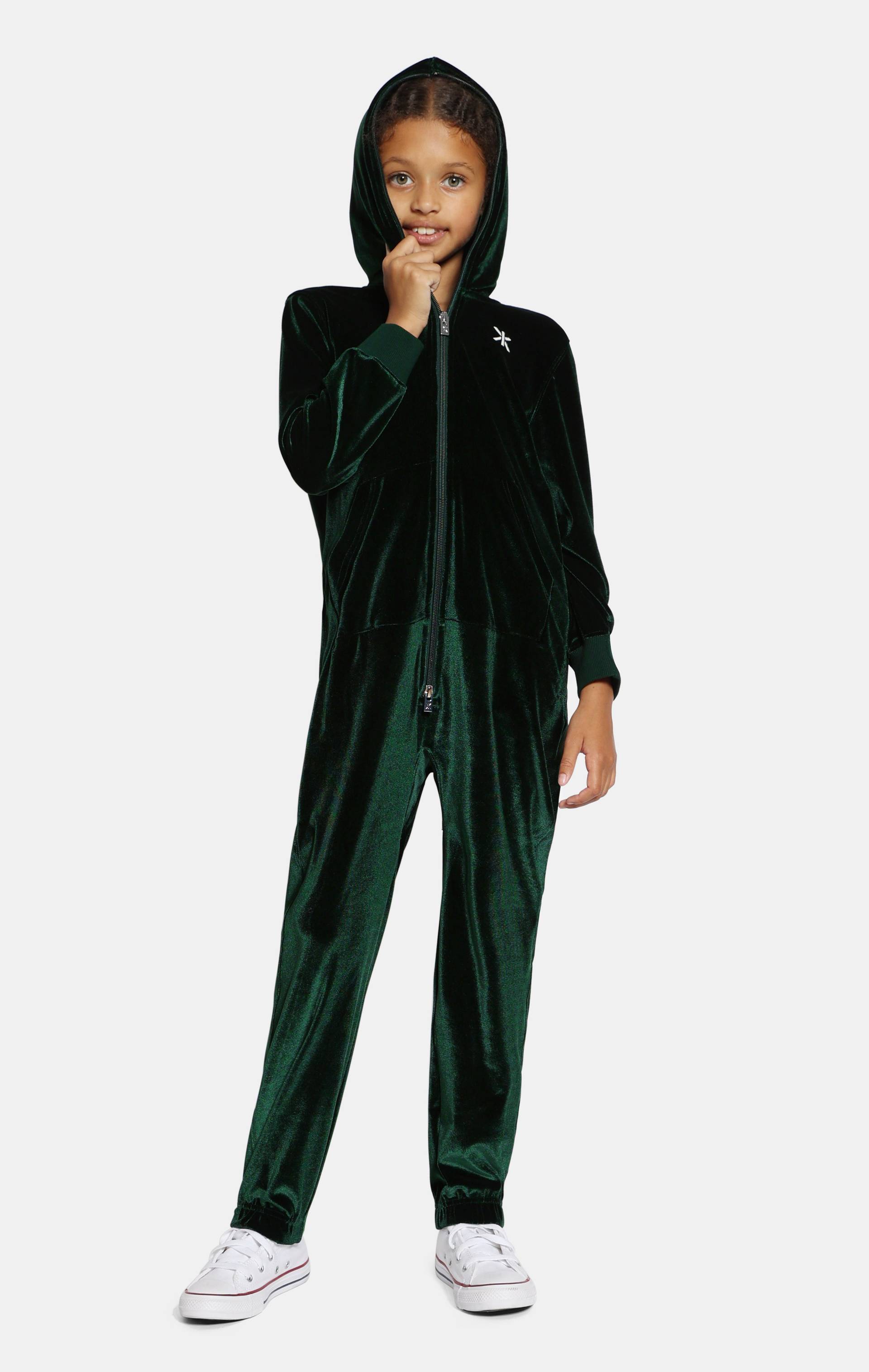 Onepiece Original Velour Kids Jumpsuit Green - 5
