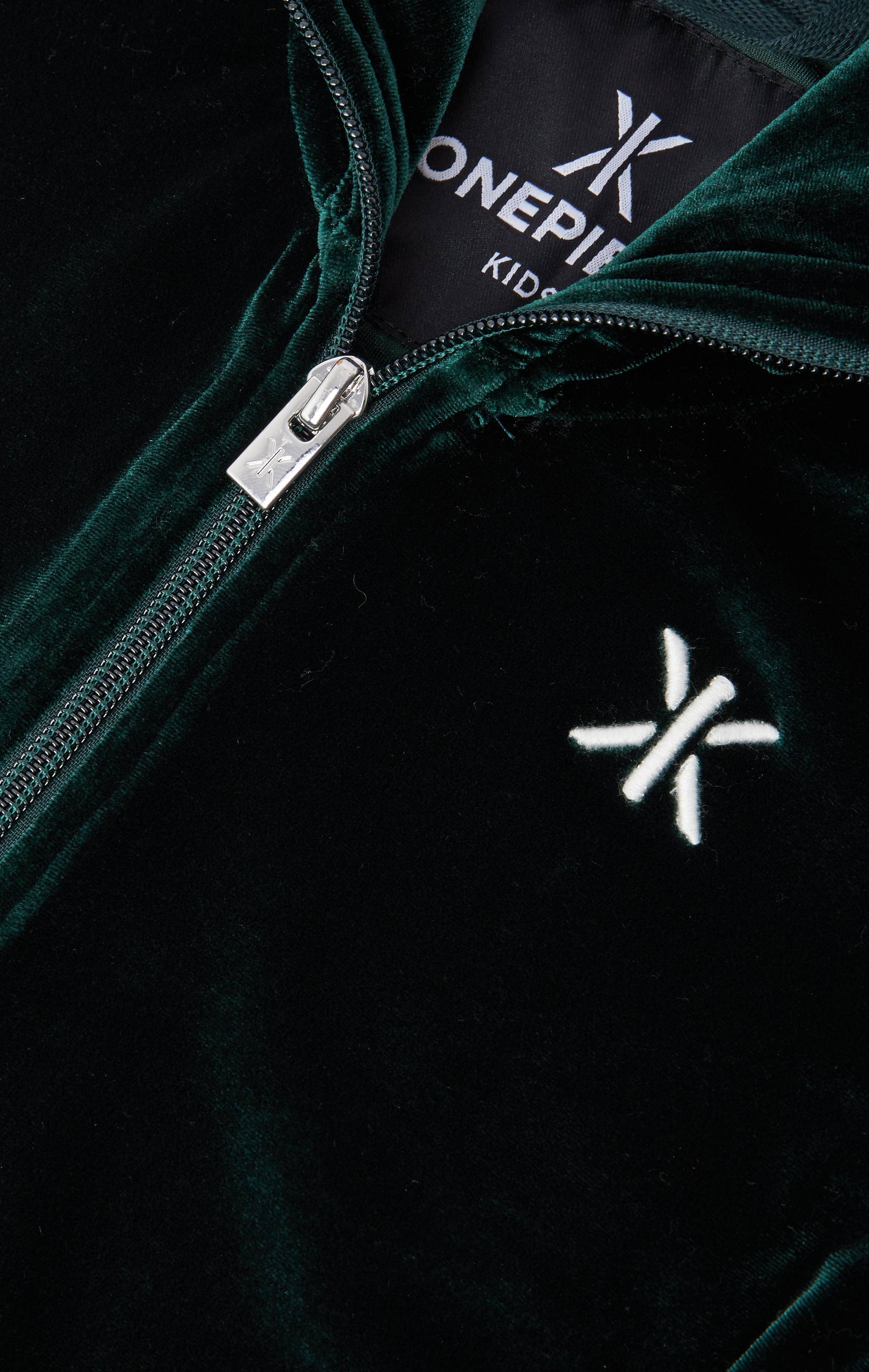 Onepiece Original Velour Kids Jumpsuit Green - 7