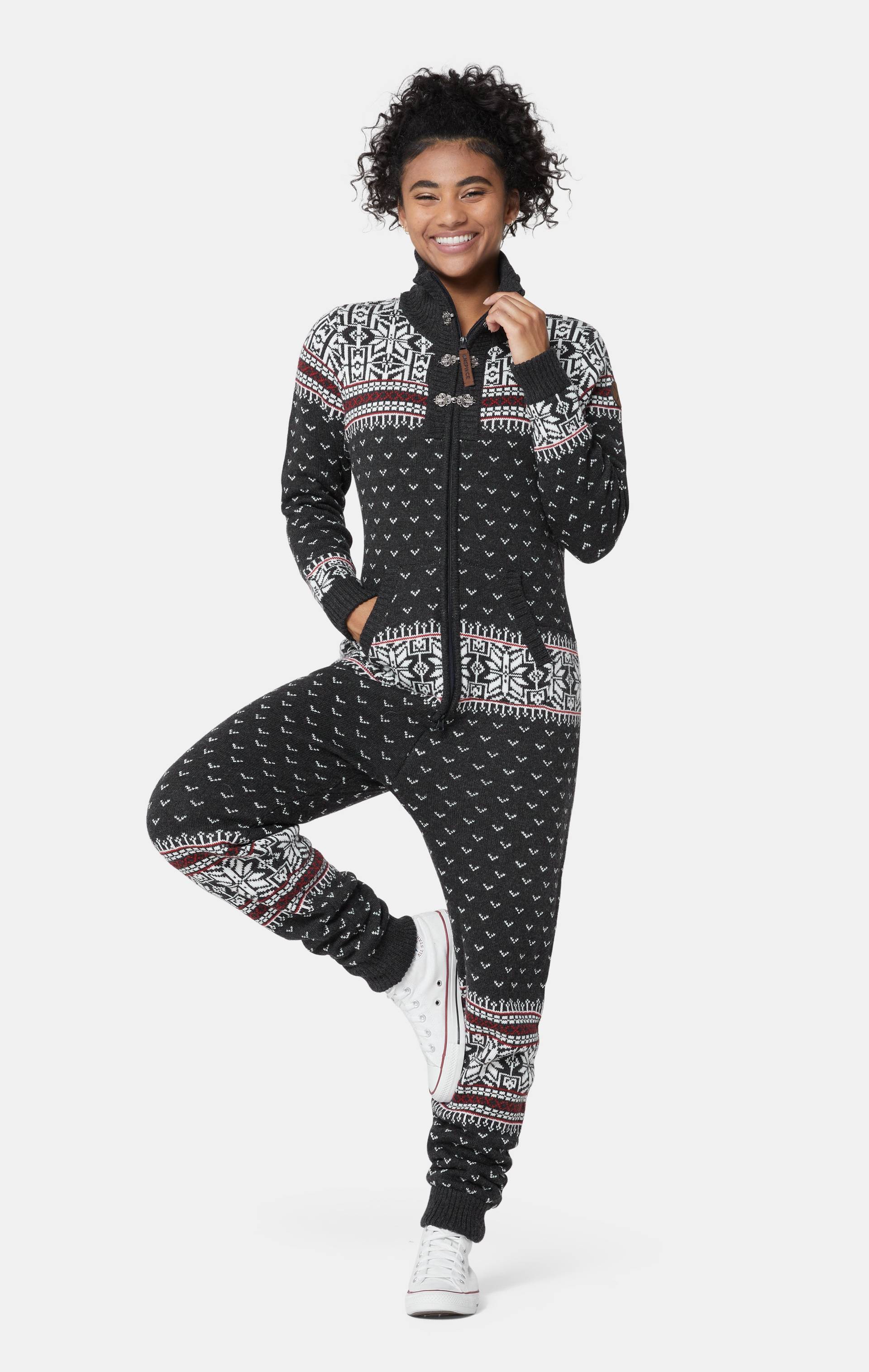 Onepiece Kofte Jumpsuit Dark Grey - 16