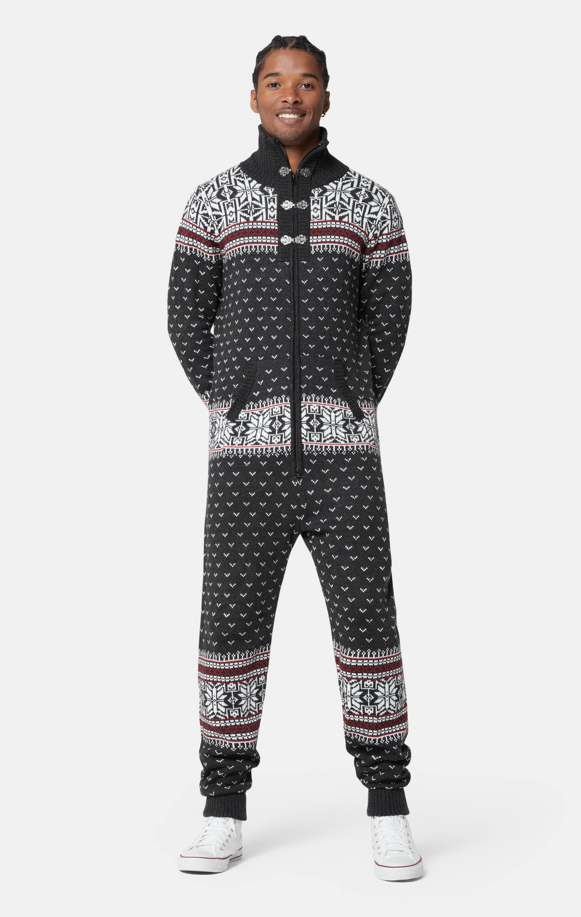 Onepiece Kofte Jumpsuit Dark Grey - 3