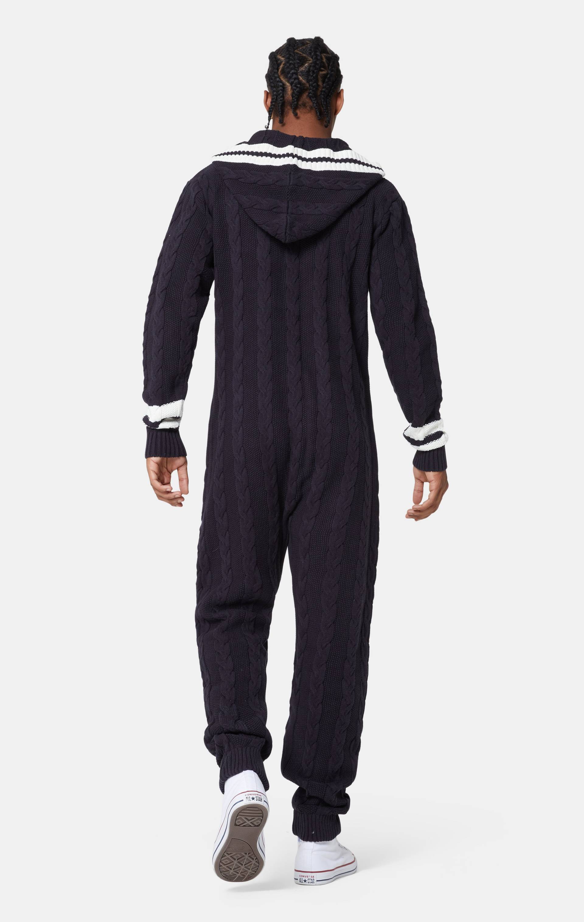 Onepiece Varsity Jumpsuit Navy - 4