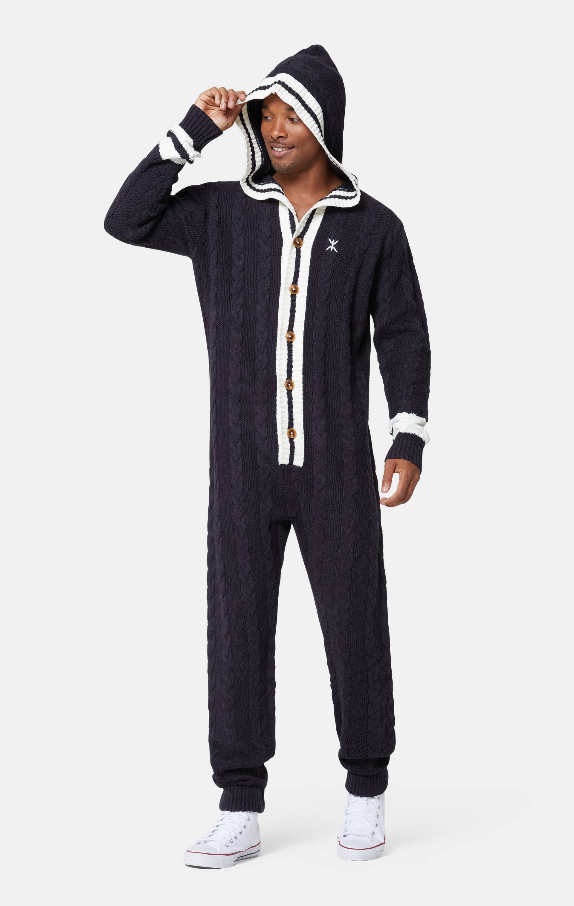 Onepiece Varsity Jumpsuit Navy - 5