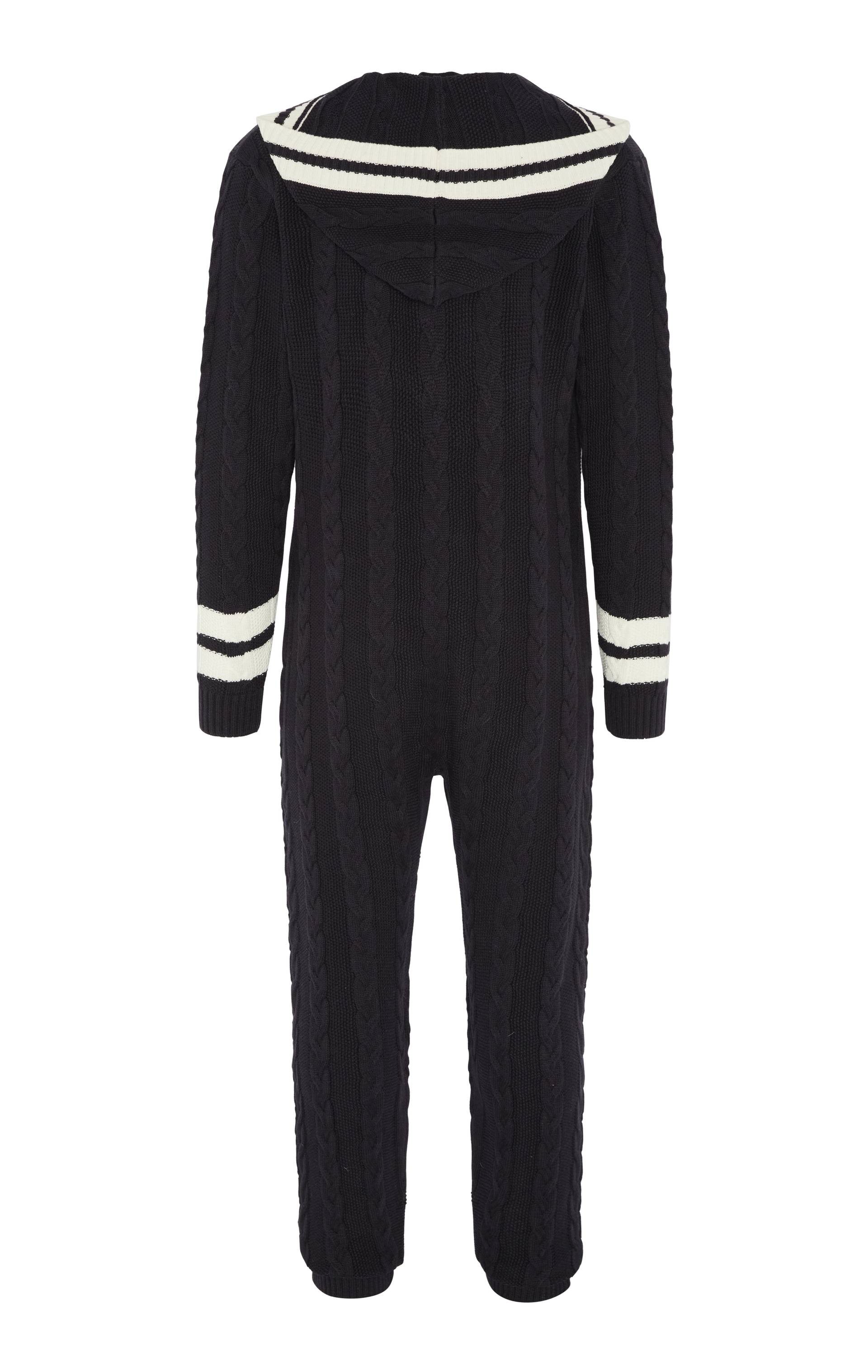 Onepiece Varsity Jumpsuit Navy - 2