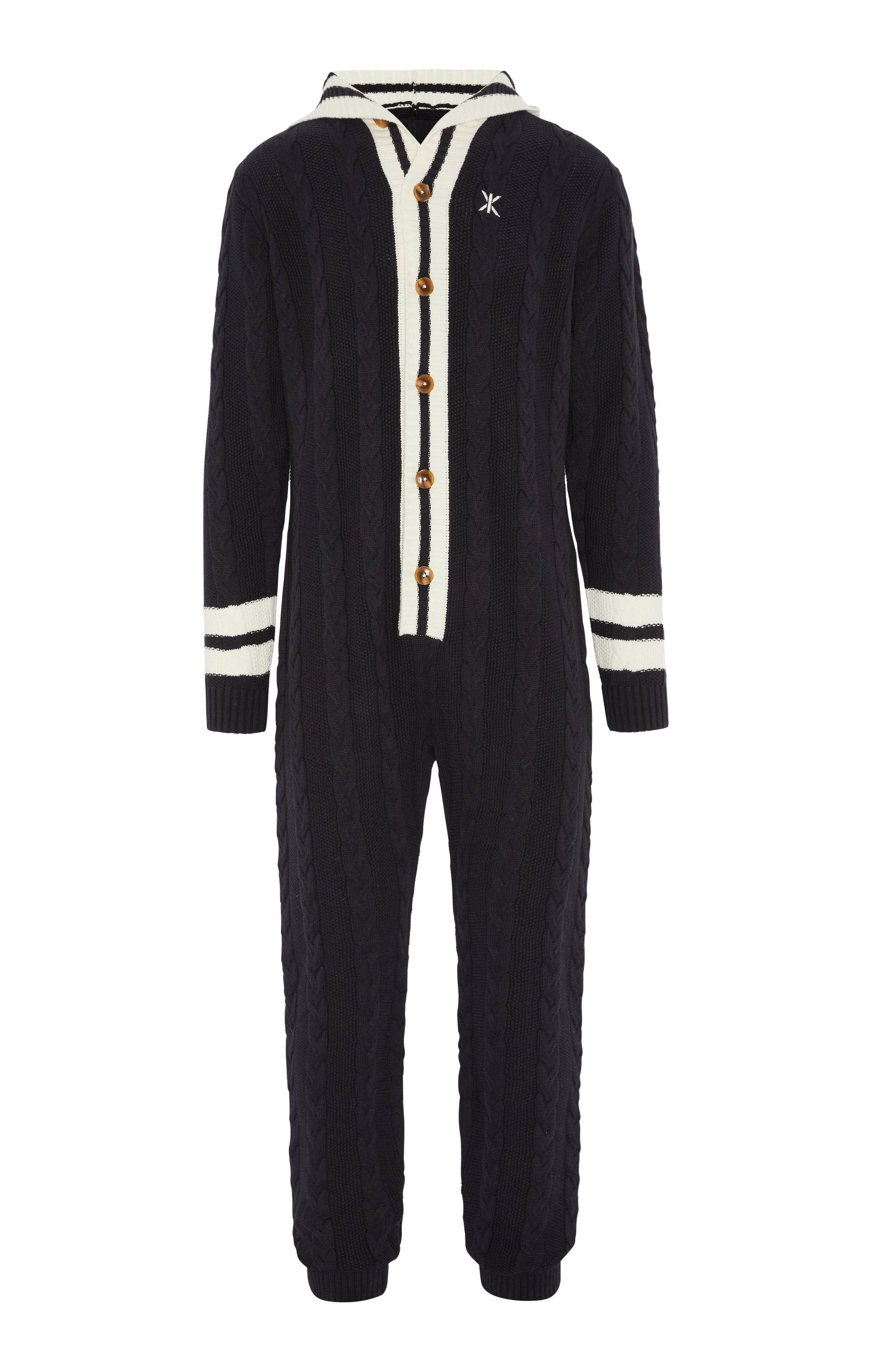 Onepiece Varsity Jumpsuit Navy - 1