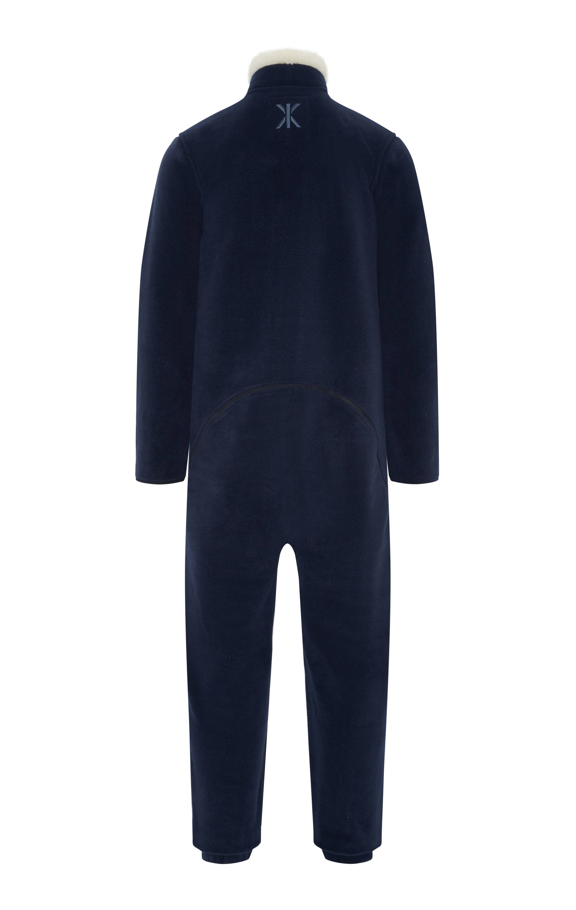 Onepiece Gilet Fleece Jumpsuit Navy - 2