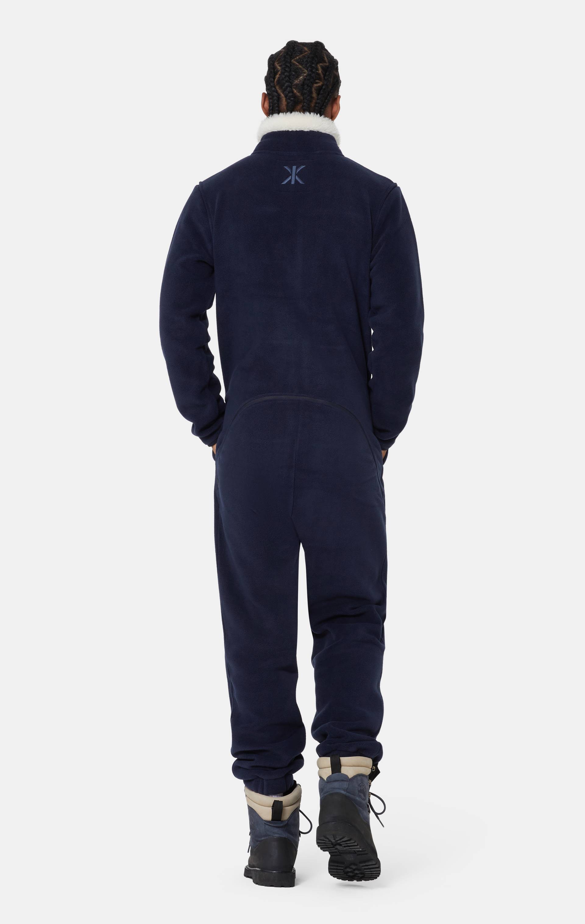 Onepiece Gilet Fleece Jumpsuit Navy - 4