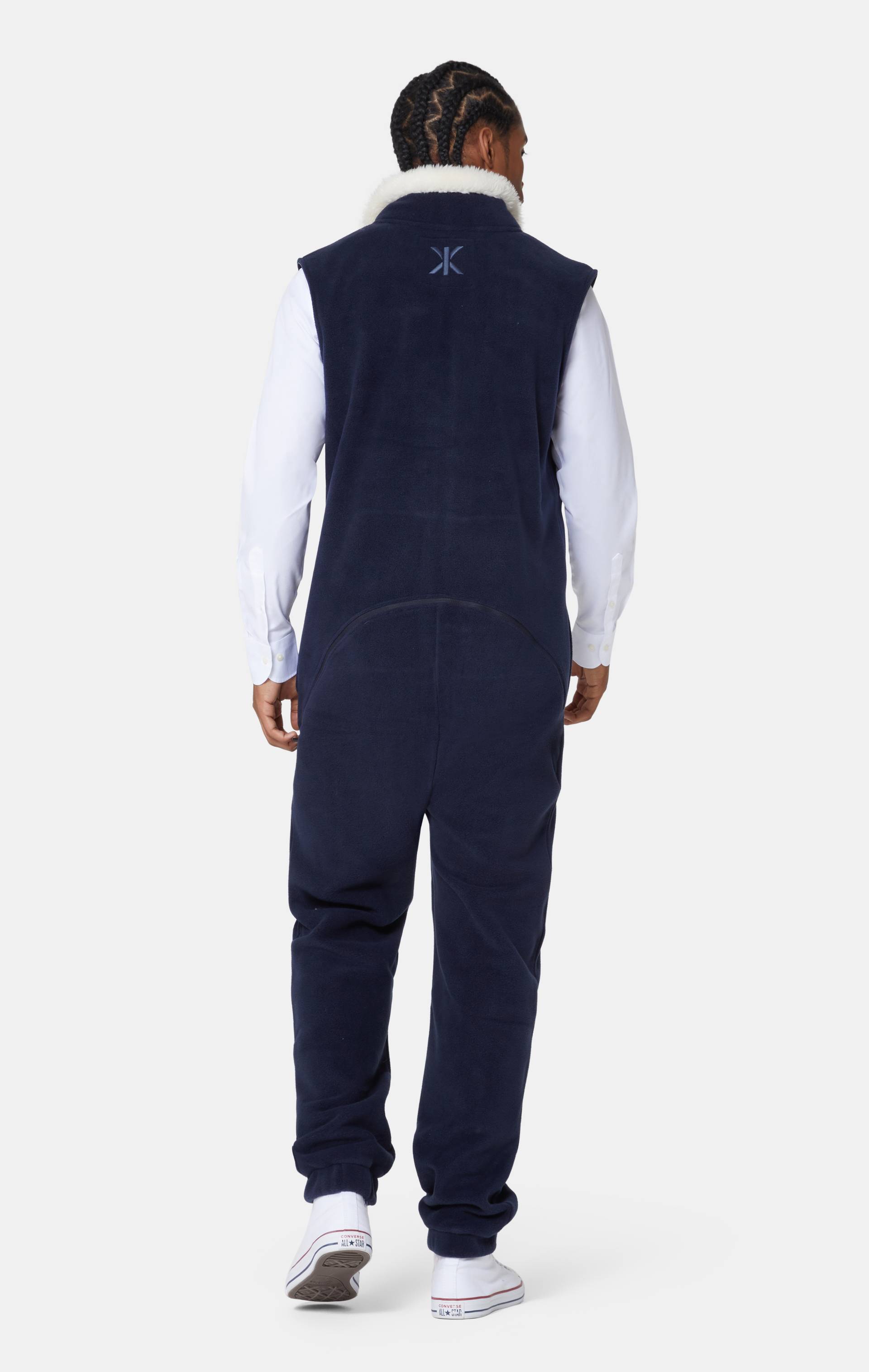 Onepiece Gilet Fleece Jumpsuit Navy - 6