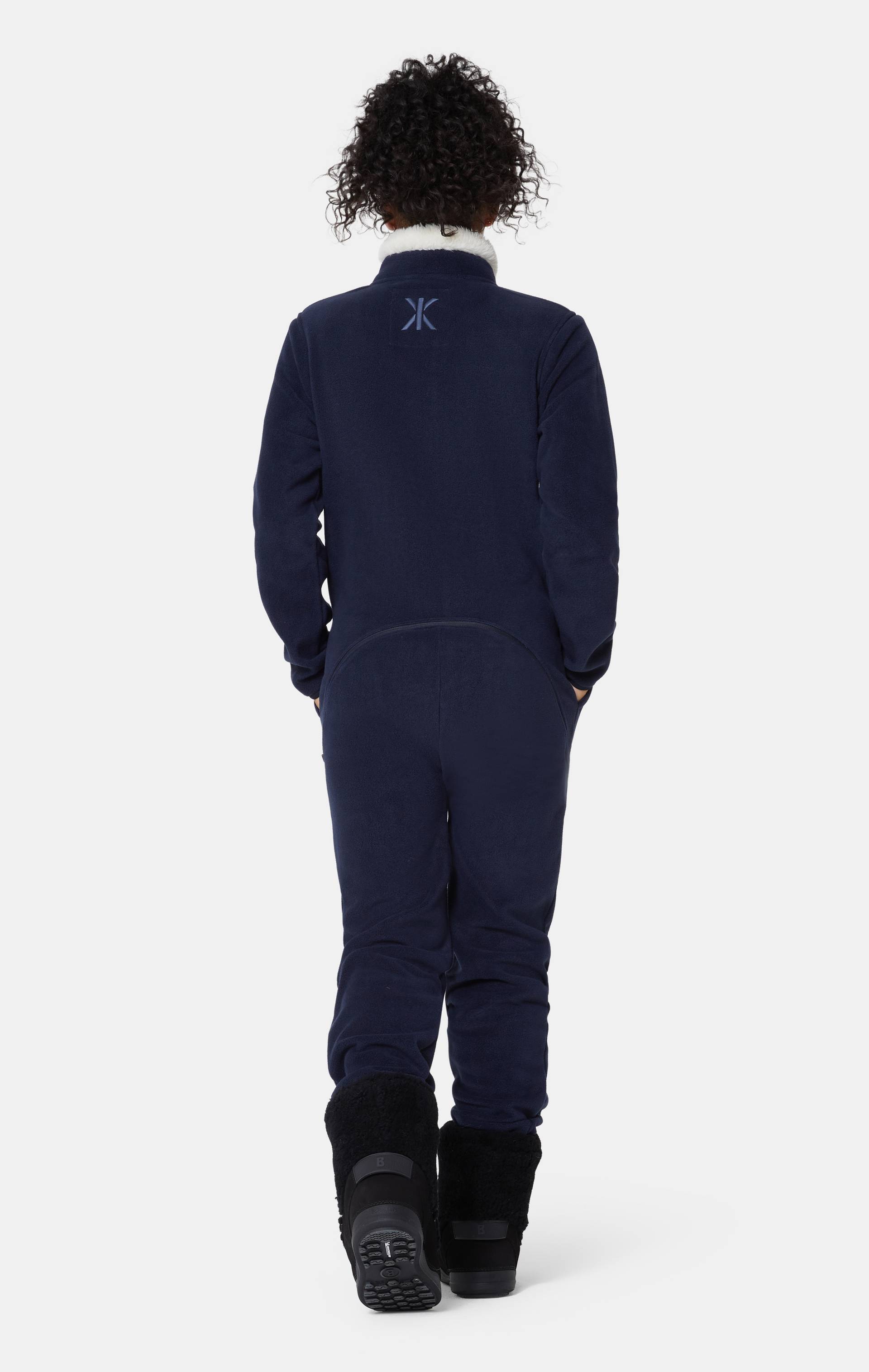 Onepiece Gilet Fleece Jumpsuit Navy - 12
