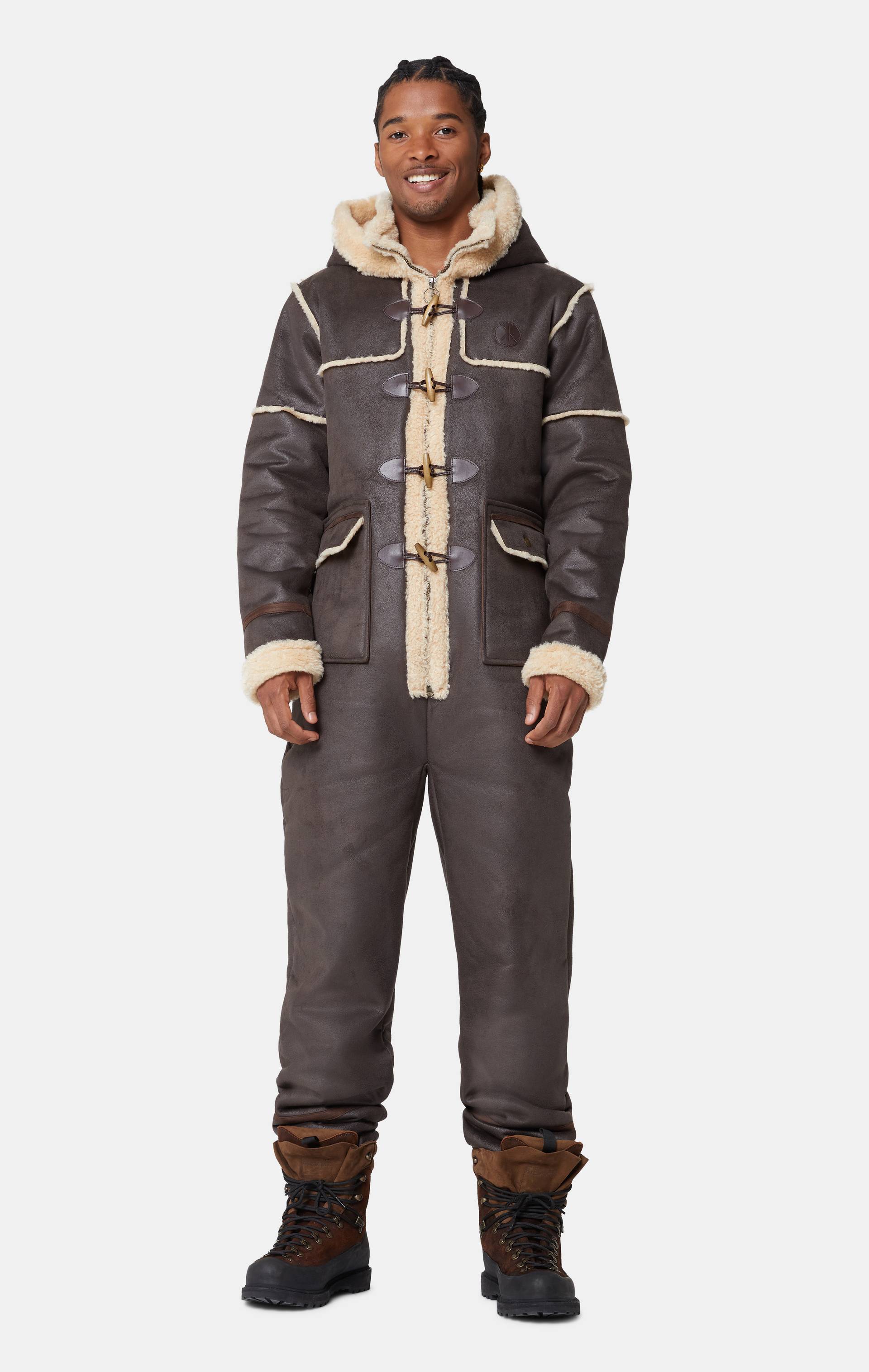 Onepiece Duffel Jumpsuit Brown - 3