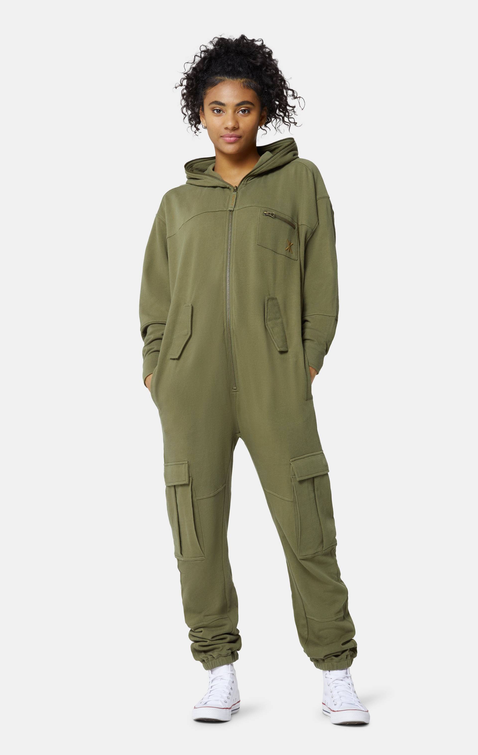 Onepiece Cargo Baggy Jumpsuit Army - 12