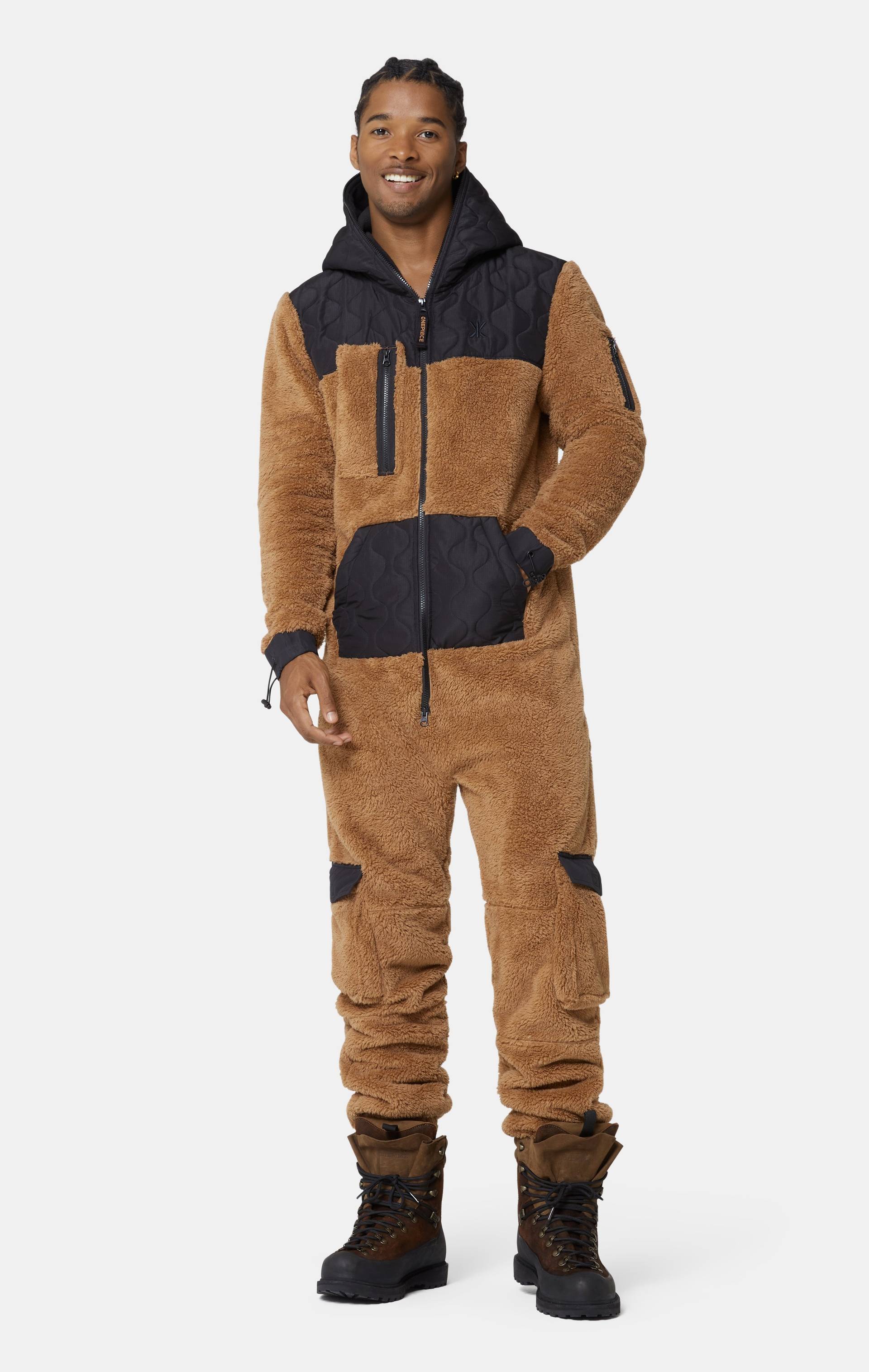Onepiece Puppy Cargo Jumpsuit Brown - 3