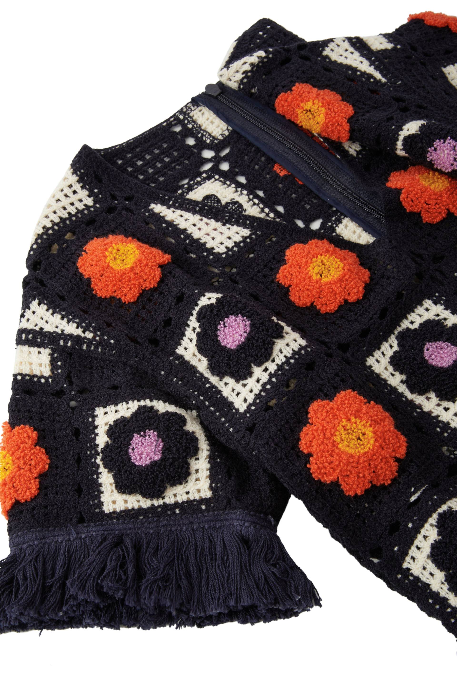 Onepiece Crochet Jumpsuit Navy - 4
