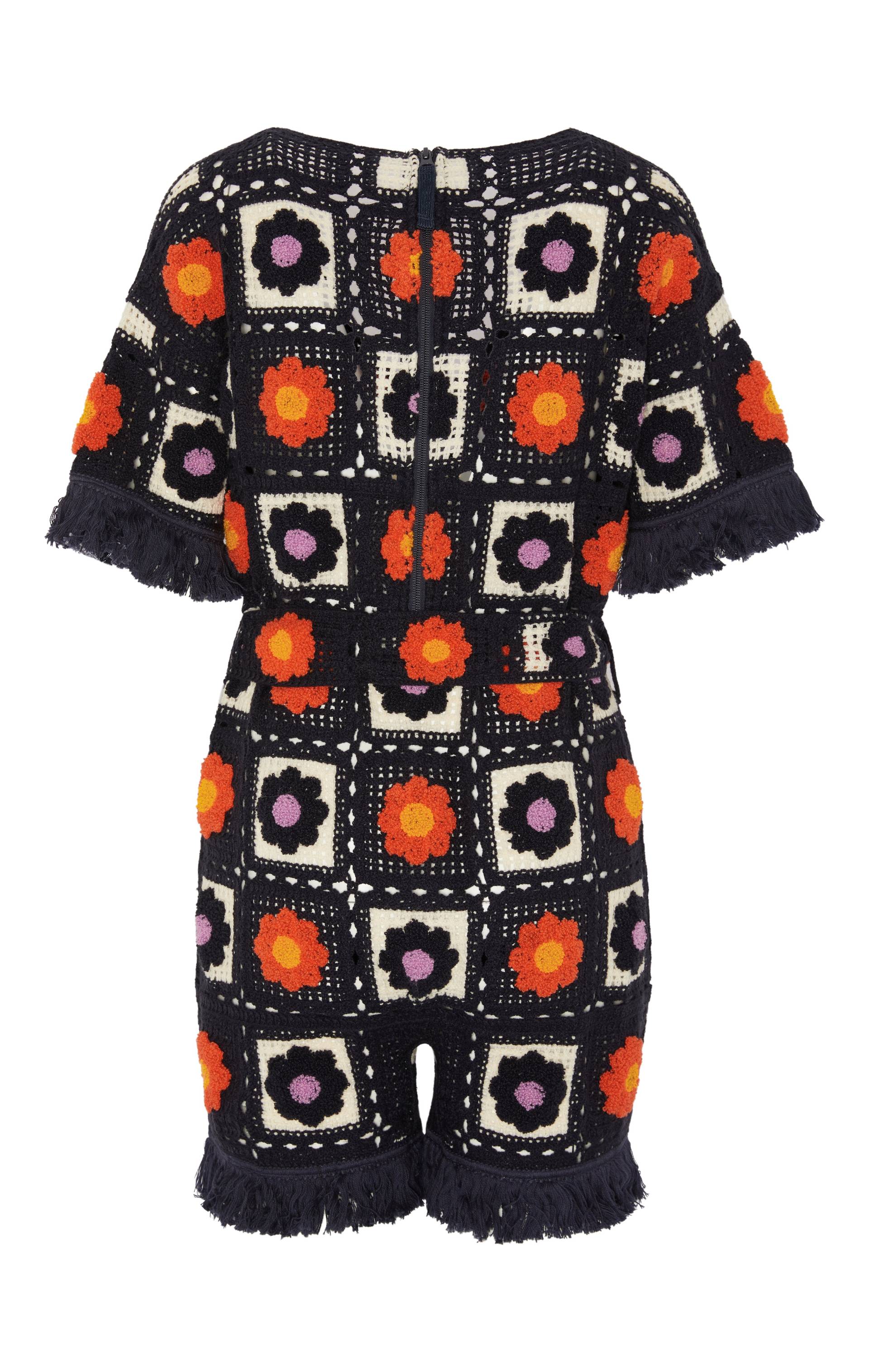 Onepiece Crochet Jumpsuit Navy - 2