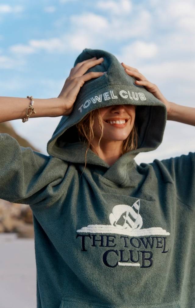 Towel Club Towel Club Poncho Short Jumpsuit Dusty Green - 6