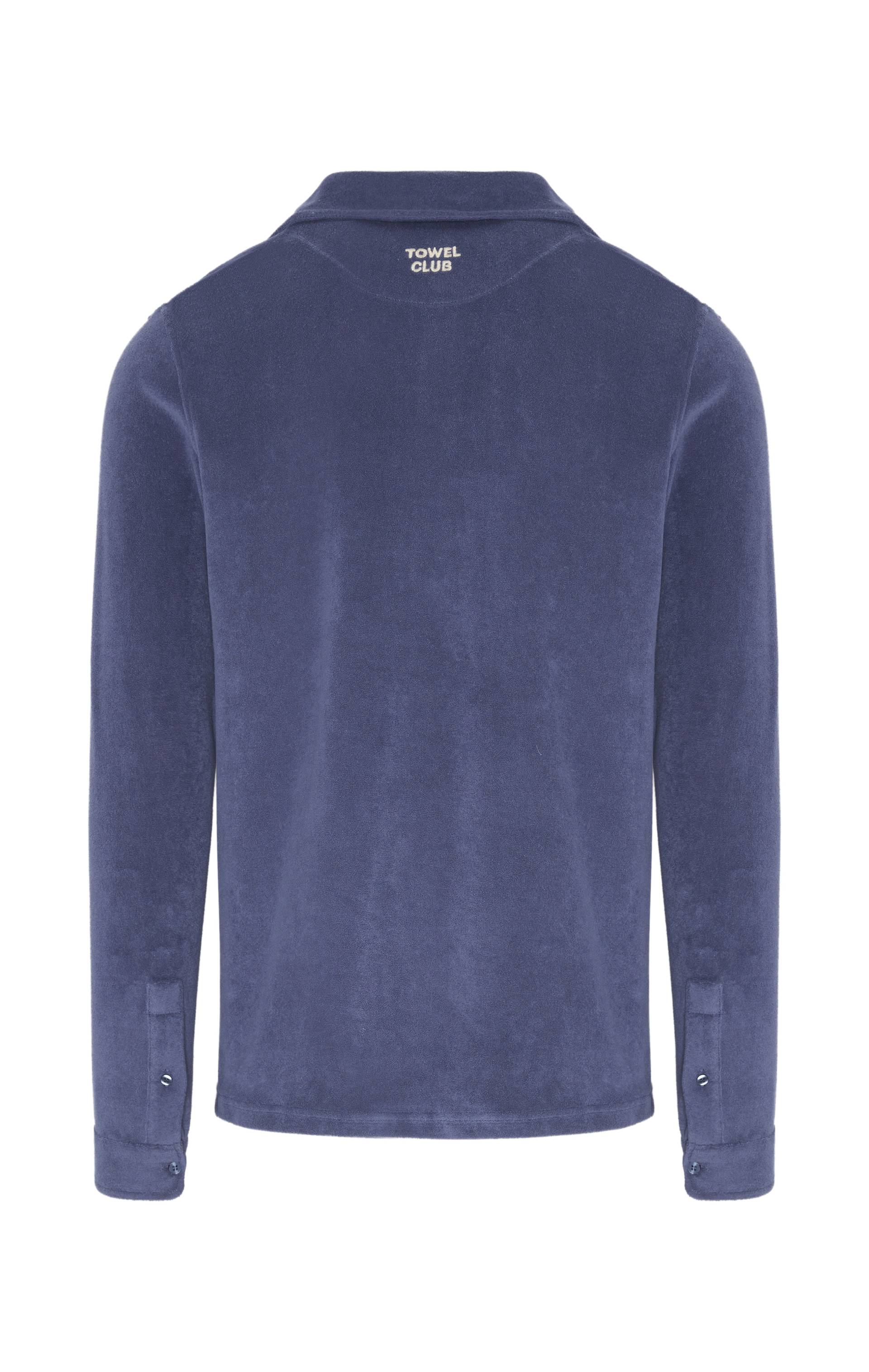 Towel Club Towel Club Longsleeve Polo Shirt Dusty Navy - 2